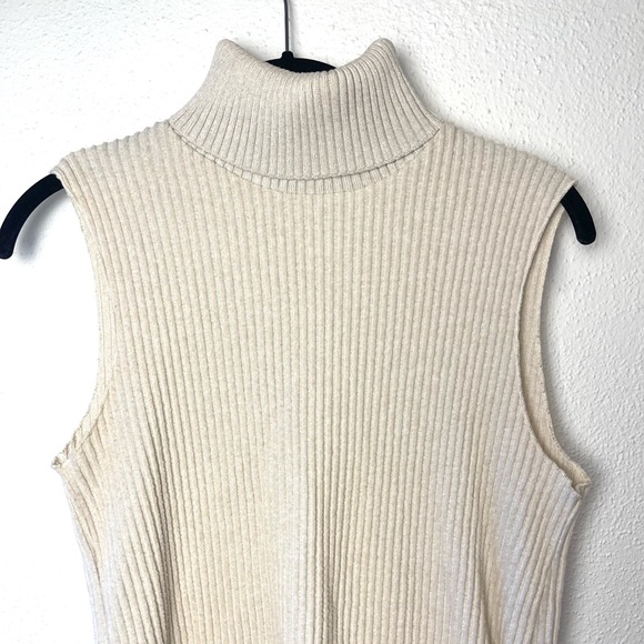 Zara Sleeveless Sweater Turtleneck Top | Medium - Picture 2 of 5
